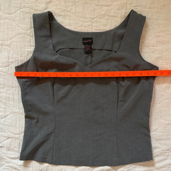 Shape FX Charcoal Sleeveless Blouse - Picture 5 of 8